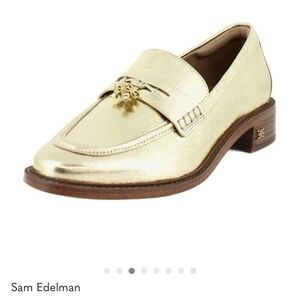 Sam Edelman Metallic Gold Loafers